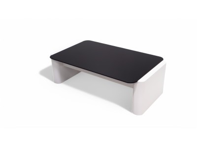 668 - 669 Moonstone Black Glass Set Of 2