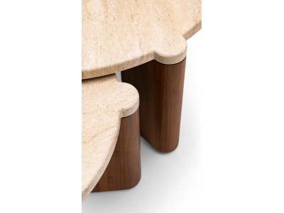 483 Walnut Travertine Set Of 2