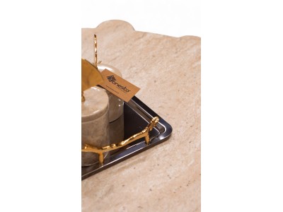 483 Walnut Travertine Set Of 2