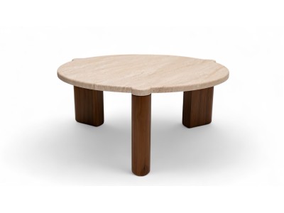 483 Walnut Travertine Set Of 2