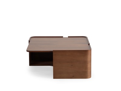 678 Walnut White Marble Set Of 2