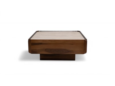 605 - 305 Walnut Travertine Set Of 2