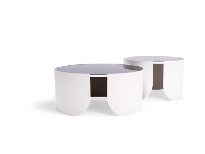 888 Moonstone Black Glass Set Of 3