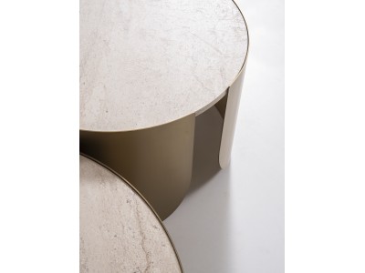 888 Patina Gold Travertine Set Of 3