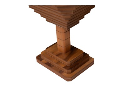 128 - 318 Walnut Clear Glass Set Of 2