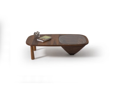 005 Walnut Clear Glass