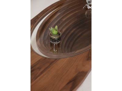 033 Walnut Tempered Glass