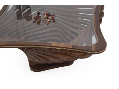 153 - 353 Walnut Gold Line Set Of 2