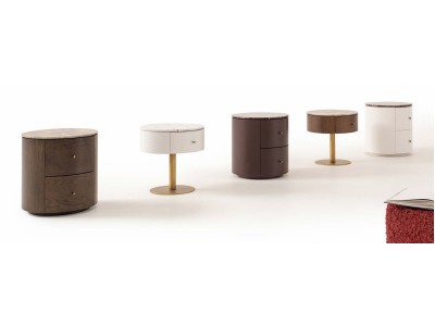 SOHO LACQUER NIGHT STAND WITH METAL LEGS