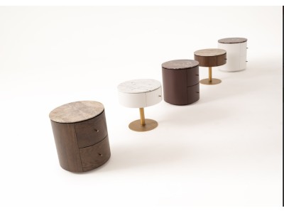 SOHO LACQUER NIGHT STAND WITH METAL LEGS