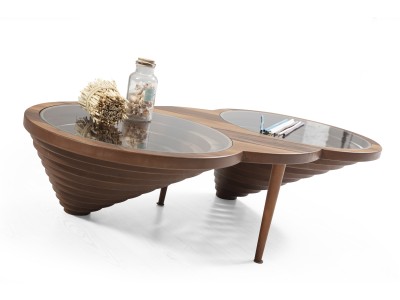 002 Walnut Clear Glass