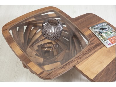 004 Walnut Clear Glass