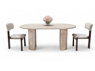 117 Travertine Dining Table