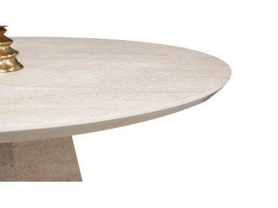 095 Travertine Dining Table