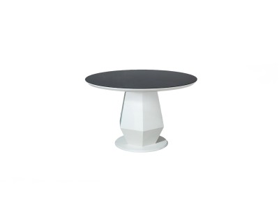 095 Moonstone Black Glass Dining Table