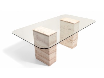 940 Travertine Dining Table