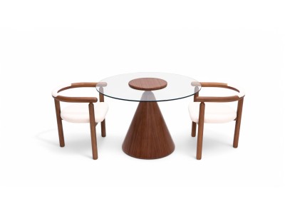 094 Walnut Clear Glass