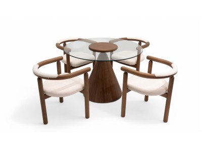 094 Walnut Clear Glass